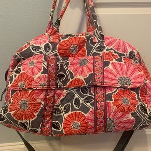 Vera Bradley weekend tote & matching bathroom bag